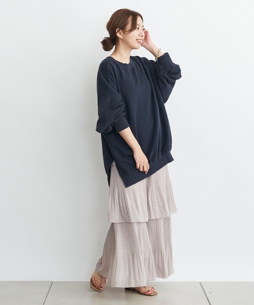 DouDou（ドゥドゥ）の「プリーツティアードスカート（スカート・レディース・ベージュ/カーキ・FREE）」の8枚目の写真