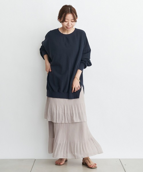 DouDou（ドゥドゥ）の「プリーツティアードスカート（スカート・レディース・ベージュ/カーキ・FREE）」の13枚目の写真