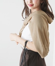 Futier land | バルーンスリーブシアーカーディガン【冷房・ 紫外線・日焼け対策】(カーディガン/ボレロ)