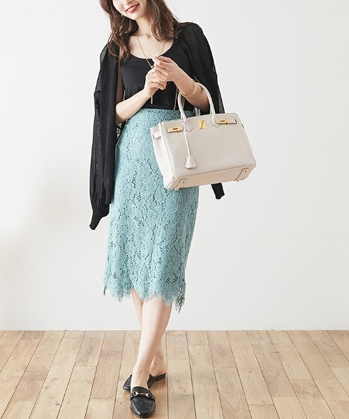 バルーンスリーブシアーカーディガン