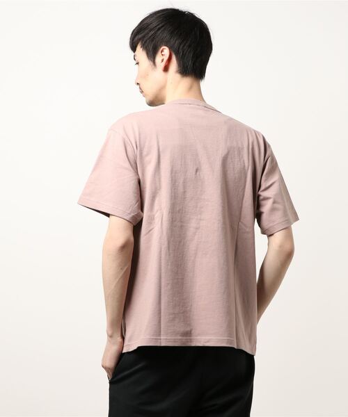 Champion(チャンピオン)の「【Champion】ダブルロゴプリントTシャツ(Tシャツ/カットソー・メンズ・ブラック/オリーブ/ホワイト/ターコイズブルー/ピンク/ベージュ・M/XL/L)」の8枚目の写真