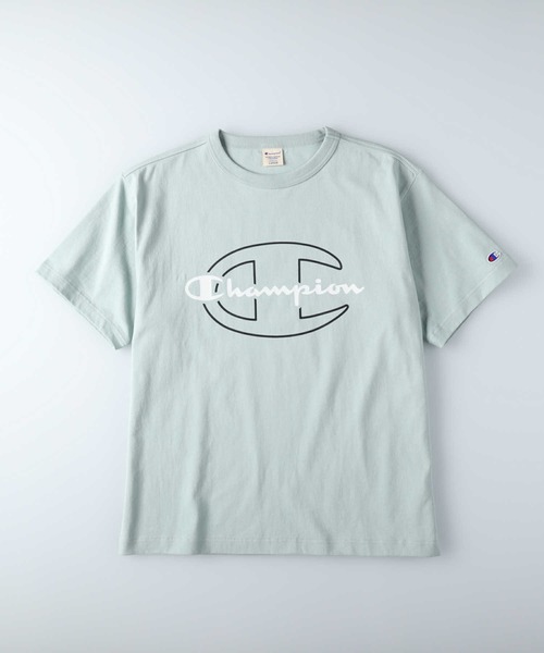 Champion(チャンピオン)の「【Champion】ダブルロゴプリントTシャツ(Tシャツ/カットソー・メンズ・ブラック/オリーブ/ホワイト/ターコイズブルー/ピンク/ベージュ・M/XL/L)」の16枚目の写真