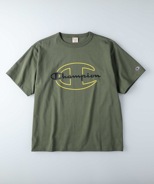 Champion(チャンピオン)の「【Champion】ダブルロゴプリントTシャツ(Tシャツ/カットソー・メンズ・ブラック/オリーブ/ホワイト/ターコイズブルー/ピンク/ベージュ・M/XL/L)」の15枚目の写真