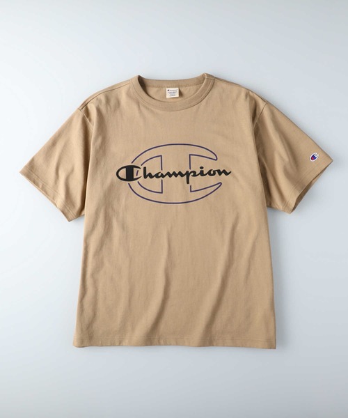 Champion(チャンピオン)の「【Champion】ダブルロゴプリントTシャツ(Tシャツ/カットソー・メンズ・ブラック/オリーブ/ホワイト/ターコイズブルー/ピンク/ベージュ・M/XL/L)」の14枚目の写真