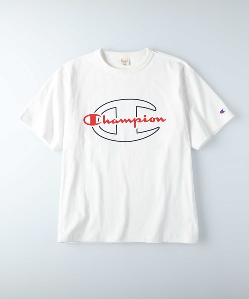 Champion(チャンピオン)の「【Champion】ダブルロゴプリントTシャツ(Tシャツ/カットソー・メンズ・ブラック/オリーブ/ホワイト/ターコイズブルー/ピンク/ベージュ・M/XL/L)」の12枚目の写真
