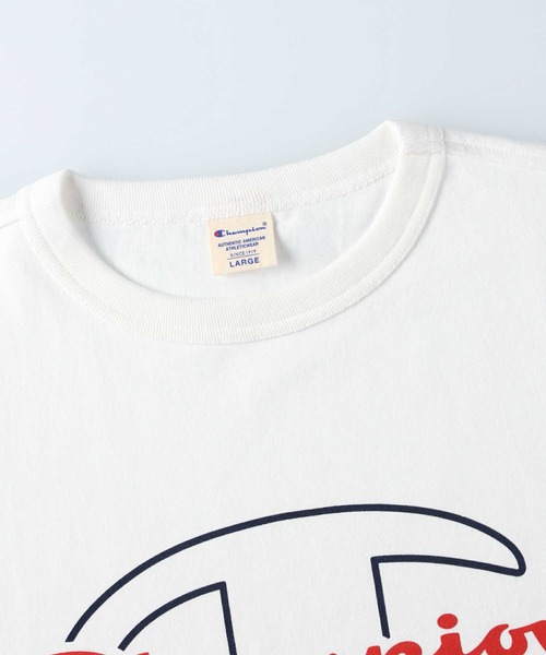 Champion(チャンピオン)の「【Champion】ダブルロゴプリントTシャツ(Tシャツ/カットソー・メンズ・ブラック/オリーブ/ホワイト/ターコイズブルー/ピンク/ベージュ・M/XL/L)」の11枚目の写真