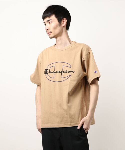 Champion(チャンピオン)の「【Champion】ダブルロゴプリントTシャツ(Tシャツ/カットソー・メンズ・ブラック/オリーブ/ホワイト/ターコイズブルー/ピンク/ベージュ・M/XL/L)」の21枚目の写真
