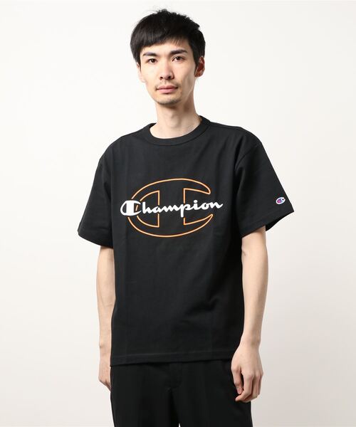 Champion(チャンピオン)の「【Champion】ダブルロゴプリントTシャツ(Tシャツ/カットソー・メンズ・ブラック/オリーブ/ホワイト/ターコイズブルー/ピンク/ベージュ・M/XL/L)」の20枚目の写真