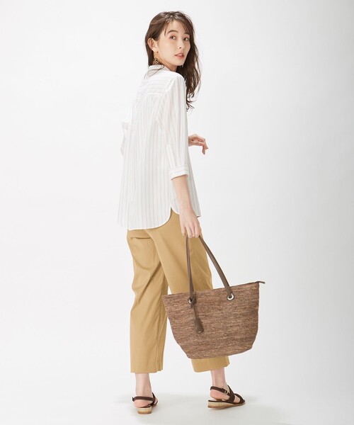 J.PRESS(ジェイプレス)の「【洗える】コットン キュプラドビーストライプ ブラウス(シャツ/ブラウス・レディース・ネイビー系1/ブラウン系1/ホワイト系1・9/11)」の11枚目の写真