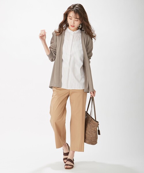 J.PRESS(ジェイプレス)の「【洗える】コットン キュプラドビーストライプ ブラウス(シャツ/ブラウス・レディース・ネイビー系1/ブラウン系1/ホワイト系1・9/11)」の12枚目の写真