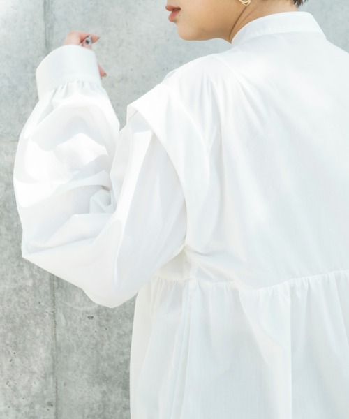 Ambre Neige（アンブルネージュ）の「バンドカラーワンピース／【WEB/EC限定商品】（ワンピース・レディース・オフホワイト/ブラック・FREE）」の11枚目の写真