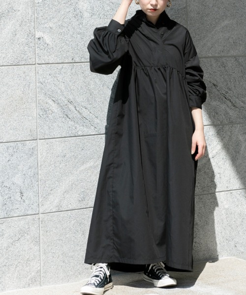 Ambre Neige（アンブルネージュ）の「バンドカラーワンピース／【WEB/EC限定商品】（ワンピース・レディース・オフホワイト/ブラック・FREE）」の8枚目の写真