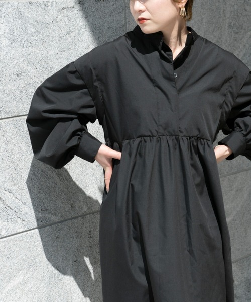 Ambre Neige（アンブルネージュ）の「バンドカラーワンピース／【WEB/EC限定商品】（ワンピース・レディース・オフホワイト/ブラック・FREE）」の16枚目の写真