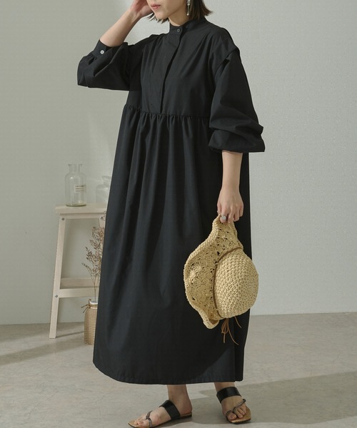 Ambre Neige（アンブルネージュ）の「バンドカラーワンピース／【WEB/EC限定商品】（ワンピース・レディース・オフホワイト/ブラック・FREE）」の18枚目の写真