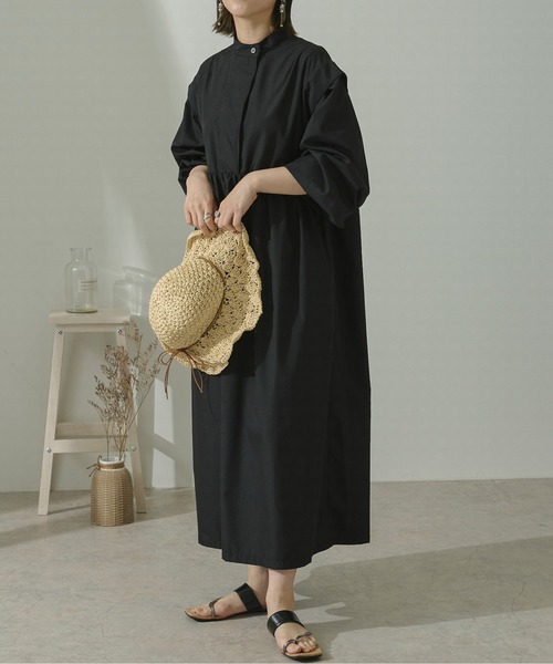 Ambre Neige（アンブルネージュ）の「バンドカラーワンピース／【WEB/EC限定商品】（ワンピース・レディース・オフホワイト/ブラック・FREE）」の17枚目の写真