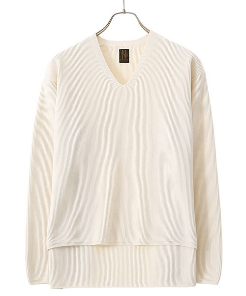 BATONER（バトナー）の「BATONER / バトナー：HIGH COUNT RIB V-NECK  