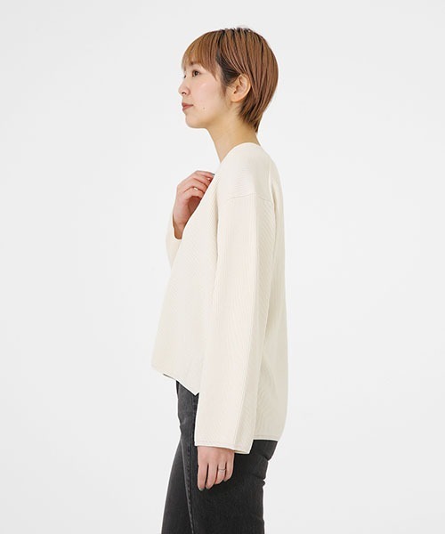 BATONER（バトナー）の「BATONER / バトナー：HIGH COUNT RIB V-NECK  