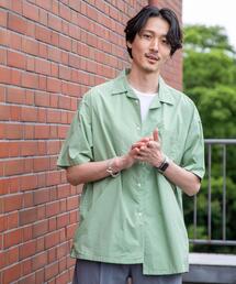 coen | ポプリンオーバーダイオープンカラーシャツ(シャツ/ブラウス)