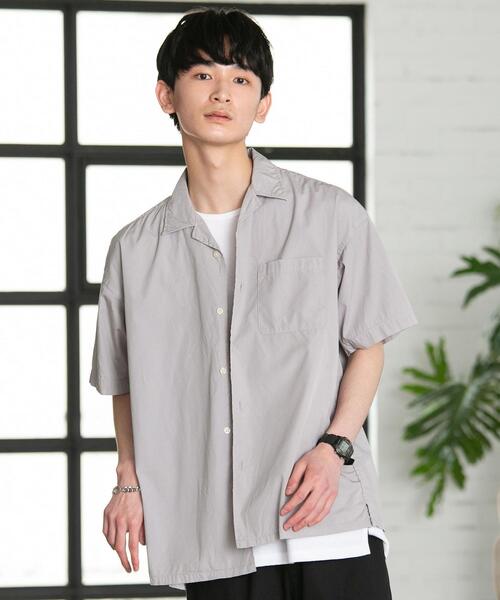 coen(コーエン)の「ポプリンオーバーダイオープンカラーシャツ(シャツ/ブラウス・メンズ・ライトグレー/ホワイト/オリーブ/コバルトブルー・X-LARGE/LARGE/SMALL/MEDIUM)」の15枚目の写真