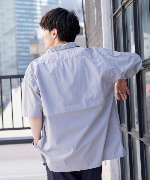 coen（コーエン）の「ポプリンオーバーダイオープンカラーシャツ（シャツ/ブラウス・メンズ・コバルトブルー/オリーブ/ホワイト/ライトグレー・X-LARGE/MEDIUM/LARGE/SMALL）」の20枚目の写真