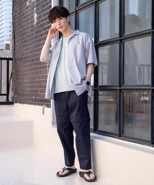 coen（コーエン）の「ポプリンオーバーダイオープンカラーシャツ（シャツ/ブラウス・メンズ・コバルトブルー/オリーブ/ホワイト/ライトグレー・X-LARGE/MEDIUM/LARGE/SMALL）」の21枚目の写真