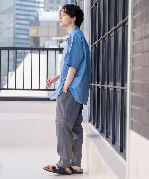 coen（コーエン）の「ポプリンオーバーダイオープンカラーシャツ（シャツ/ブラウス・メンズ・コバルトブルー/オリーブ/ホワイト/ライトグレー・X-LARGE/MEDIUM/LARGE/SMALL）」の8枚目の写真