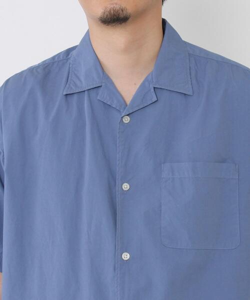 coen（コーエン）の「ポプリンオーバーダイオープンカラーシャツ（シャツ/ブラウス・メンズ・コバルトブルー/オリーブ/ホワイト/ライトグレー・X-LARGE/MEDIUM/LARGE/SMALL）」の7枚目の写真