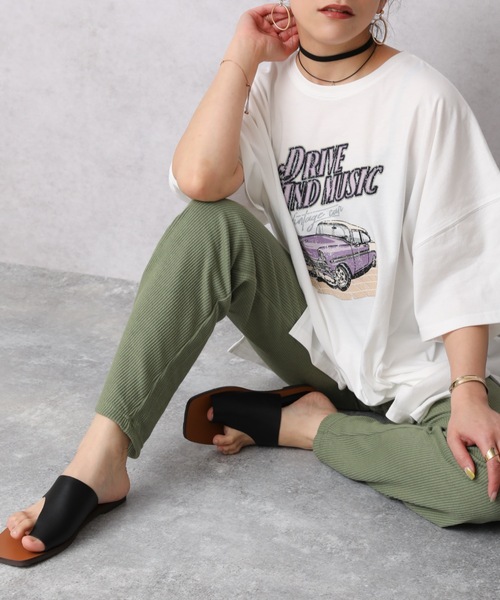 ap retro（アプレトロ）の「デザインサンダル【ZOZO限定アイテム】（サンダル・レディース・ホワイト系その他/ブラック系その他・MEDIUM/LARGE）」の6枚目の写真