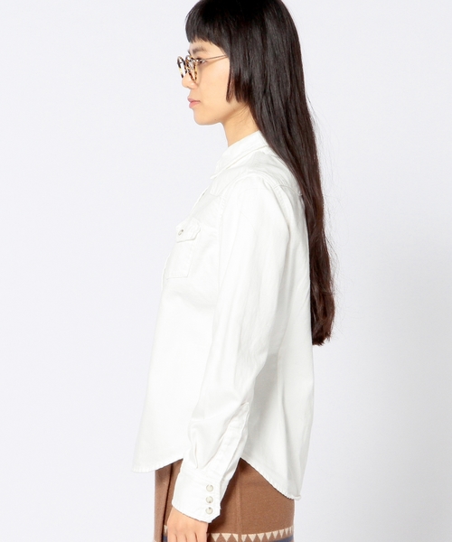 Another Edition（アナザーエディション）の「ウエスタンデニムシャツ/■AE WESTERN DNM SHT◆（シャツ/ブラウス・レディース・ホワイト/コバルトブルー・フリー）」の3枚目の写真