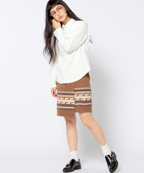 Another Edition（アナザーエディション）の「ウエスタンデニムシャツ/■AE WESTERN DNM SHT◆（シャツ/ブラウス・レディース・ホワイト/コバルトブルー・フリー）」の4枚目の写真