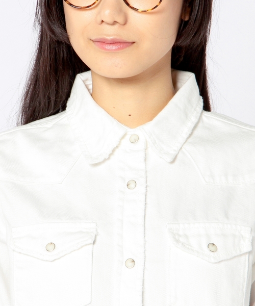 Another Edition（アナザーエディション）の「ウエスタンデニムシャツ/■AE WESTERN DNM SHT◆（シャツ/ブラウス・レディース・ホワイト/コバルトブルー・フリー）」の5枚目の写真