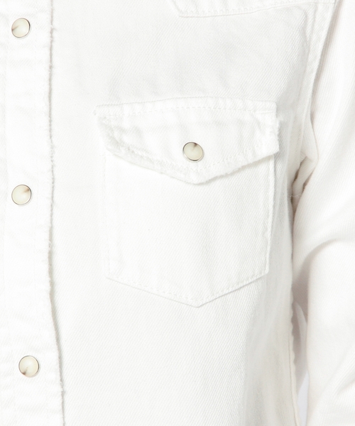 Another Edition（アナザーエディション）の「ウエスタンデニムシャツ/■AE WESTERN DNM SHT◆（シャツ/ブラウス・レディース・ホワイト/コバルトブルー・フリー）」の7枚目の写真