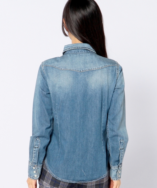 Another Edition（アナザーエディション）の「ウエスタンデニムシャツ/■AE WESTERN DNM SHT◆（シャツ/ブラウス・レディース・ホワイト/コバルトブルー・フリー）」の10枚目の写真