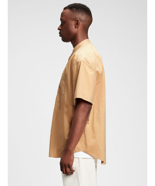 GAP（ギャップ）の「オーバーサイズフロントボタンシャツ（シャツ/ブラウス・メンズ・ホワイト/ネイビー/ホワイト系その他/ベージュ・S/M/L/XS/XL）」の6枚目の写真