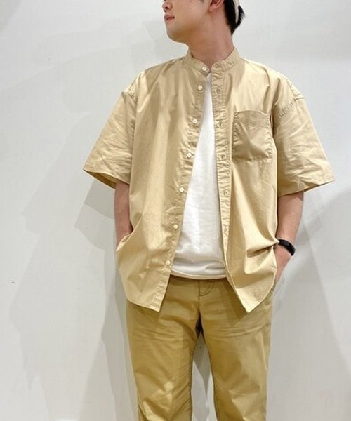 GAP（ギャップ）の「オーバーサイズフロントボタンシャツ（シャツ/ブラウス・メンズ・ホワイト/ネイビー/ホワイト系その他/ベージュ・S/M/L/XS/XL）」の3枚目の写真