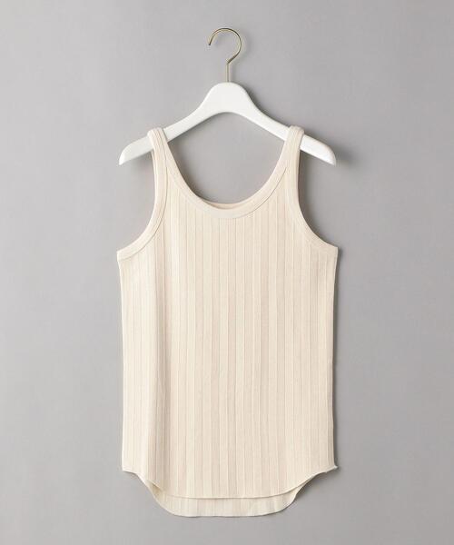 BEAUTY&YOUTH UNITED ARROWS（ビューティーアンドユースユナイテッドアローズ）の「【別注】＜Healthknit＞タンクトップ ◆（Tシャツ/カットソー・レディース・オリーブ/ダークグレー/ナチュラル・FREE）」の2枚目の写真