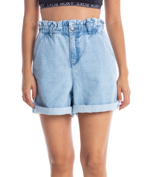 ROXY（ロキシー）の「RAIN/ロキシーウエストゴムデニムショートパンツ（デニムパンツ・レディース・カーキ/インディゴブルー/ブルー・LARGE/SMALL/MEDIUM）」の7枚目の写真