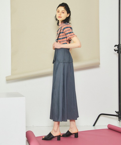 INella（イネラ）の「【INella(イネラ)】マルチチェックニットトップス（Tシャツ/カットソー・レディース・ホワイト/オレンジ/ブルー・FREE）」の18枚目の写真