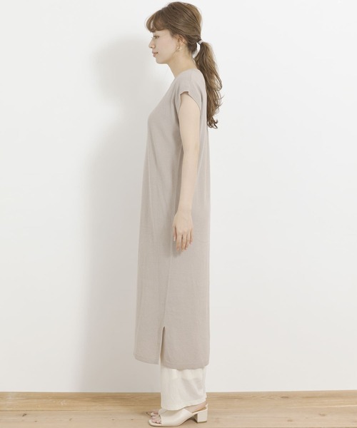 URBAN RESEARCH Sonny Label（アーバンリサーチサニーレーベル）の「フレンチスリーブサマーニットワンピース（ワンピース・レディース・スミクロ/ブルー/ベージュ・FREE）」の15枚目の写真