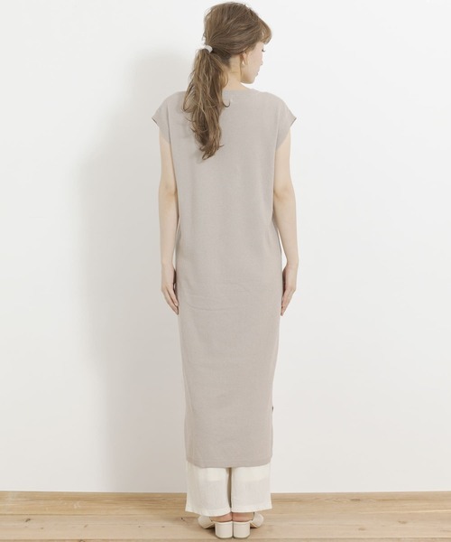 URBAN RESEARCH Sonny Label（アーバンリサーチサニーレーベル）の「フレンチスリーブサマーニットワンピース（ワンピース・レディース・スミクロ/ブルー/ベージュ・FREE）」の16枚目の写真