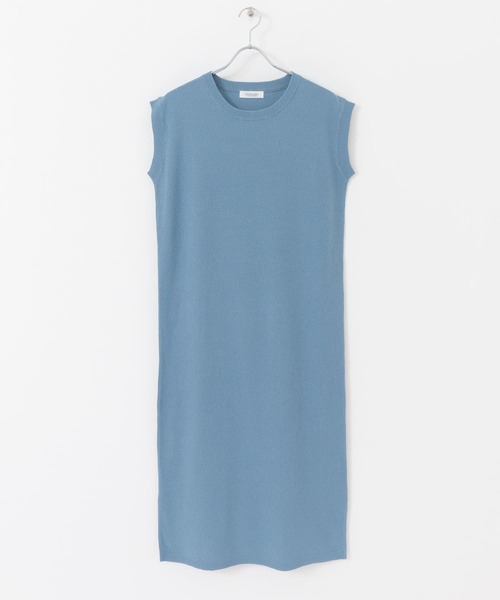 URBAN RESEARCH Sonny Label（アーバンリサーチサニーレーベル）の「フレンチスリーブサマーニットワンピース（ワンピース・レディース・スミクロ/ブルー/ベージュ・FREE）」の18枚目の写真