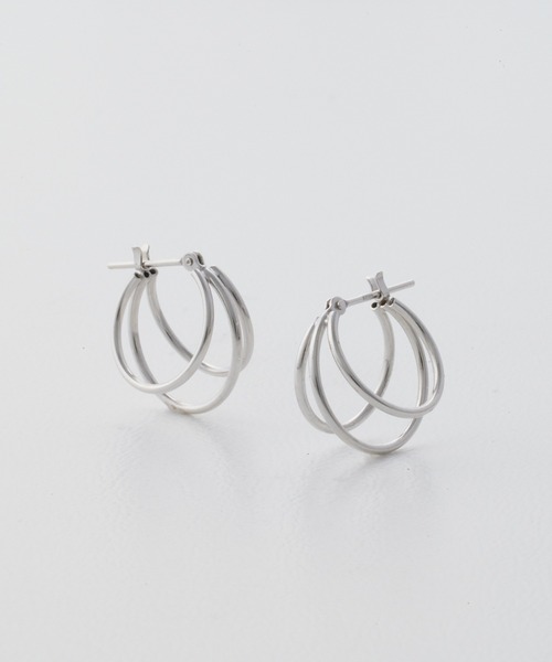 ピアス 3連フープ