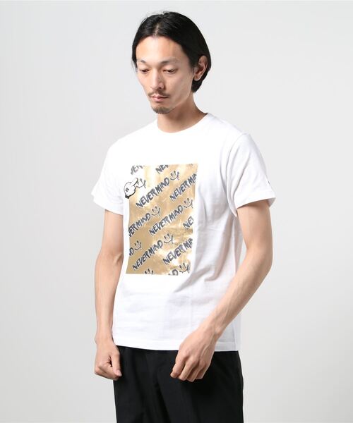 STUD MUFFIN（スタッドマフィン）の「STUD MUFFIN/スタッドマフィン/Never Mind LS Tシャツ（Tシャツ/カットソー・メンズ・ホワイト/ブラック・3/2）」の2枚目の写真