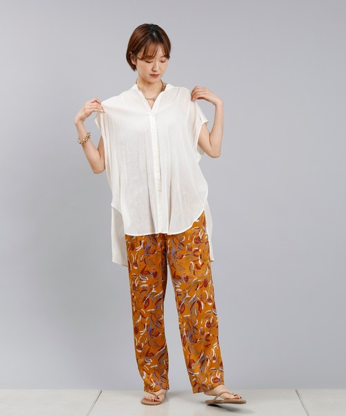 DouDou(ドゥドゥ)の「バックデザインフレンチシャツ(シャツ/ブラウス・レディース・ブラック/オフホワイト/パープル・FREE)」の5枚目の写真