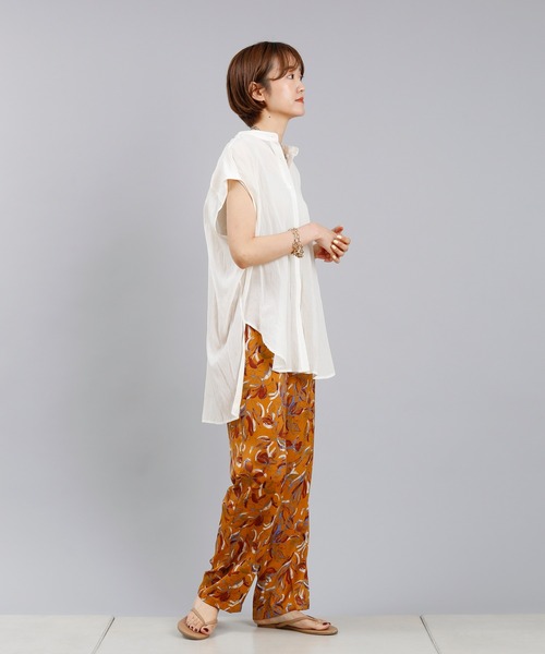 DouDou(ドゥドゥ)の「バックデザインフレンチシャツ(シャツ/ブラウス・レディース・ブラック/オフホワイト/パープル・FREE)」の6枚目の写真