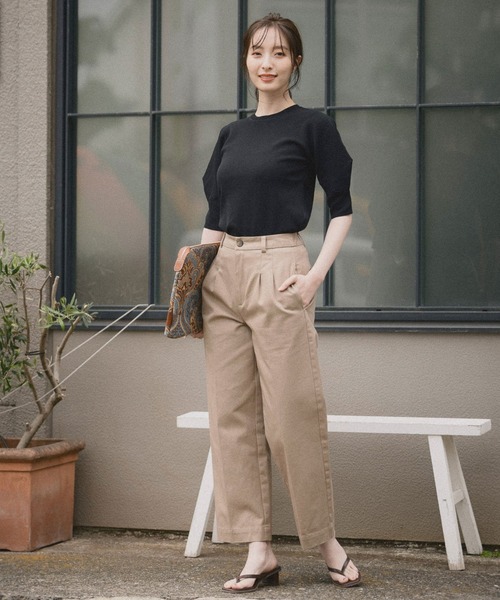 Andemiu（アンデミュウ）の「ソデタックニット954791（ニット/セーター・レディース・オフホワイト/モカ/ブラック/カーキ・FREE）」の17枚目の写真