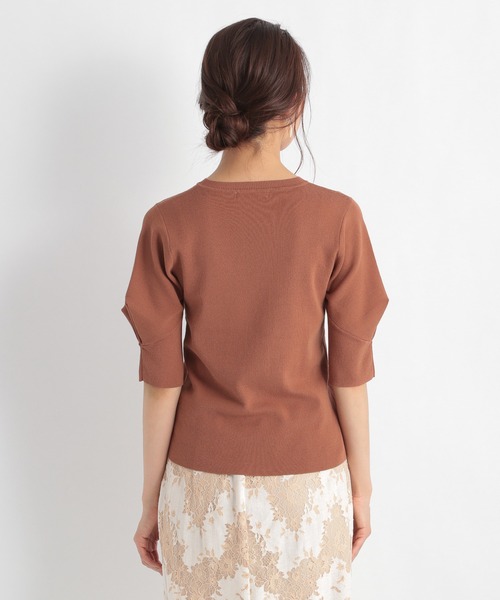 Andemiu（アンデミュウ）の「ソデタックニット954791（ニット/セーター・レディース・オフホワイト/モカ/ブラック/カーキ・FREE）」の22枚目の写真