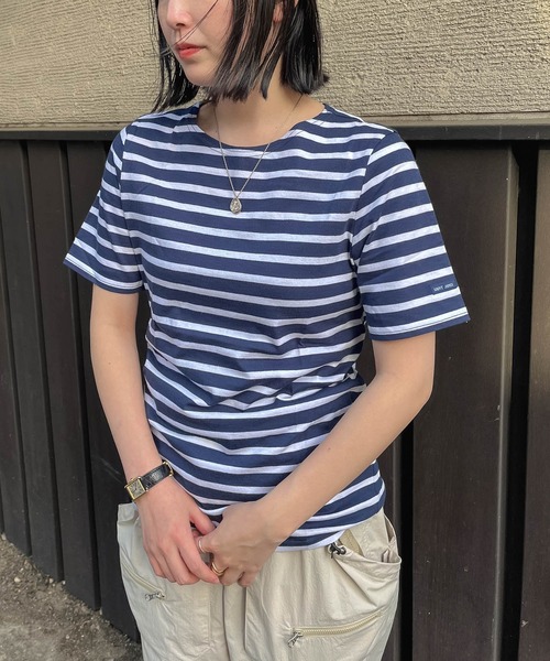 SAINT JAMES(セントジェームス)の「【 SAINT JAMES / セントジェームス 】LEVANT MODERN レヴェンドモダン ボートネック Tシャツ 半袖 9863(Tシャツ/カットソー・メンズ・ブルー系その他/ホワイト系その他3/ホワイト系その他2/ホワイト系その他/ブルー系その他2・MEDIUM/X-SMALL/SMALL/LARGE/X-LARGE)」の6枚目の写真