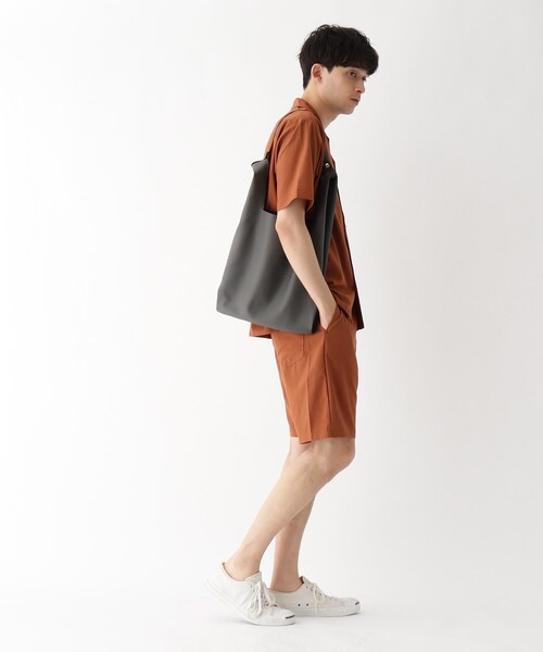 BASECONTROL（ベースコントロール）の「◆レザー/スエードタッチ ワンマイル マルシェバッグ Mサイズ（ショルダーバッグ・メンズ・ブラック/ライトブルー/ベージュ/ダークグレー・99）」の12枚目の写真