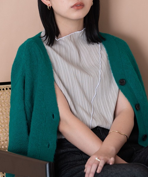 Aunt Marie's（アントマリーズ）の「楊柳メロウフレンチスリーブトップス（シャツ/ブラウス・レディース・ブラック/ベージュ/ブラウン/アイボリー・FREE）」の11枚目の写真